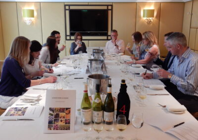 Wine tasting participants at London Wine Academy